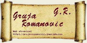 Gruja Romanović vizit kartica